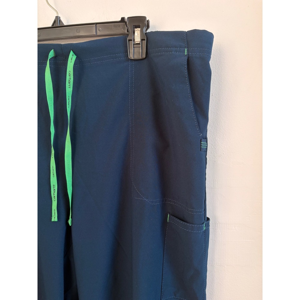 Carhartt Liberty Rugged Flex Men Navy Cargo Scrub Pants Ripstop Medical Uniform - Picture 4 of 9